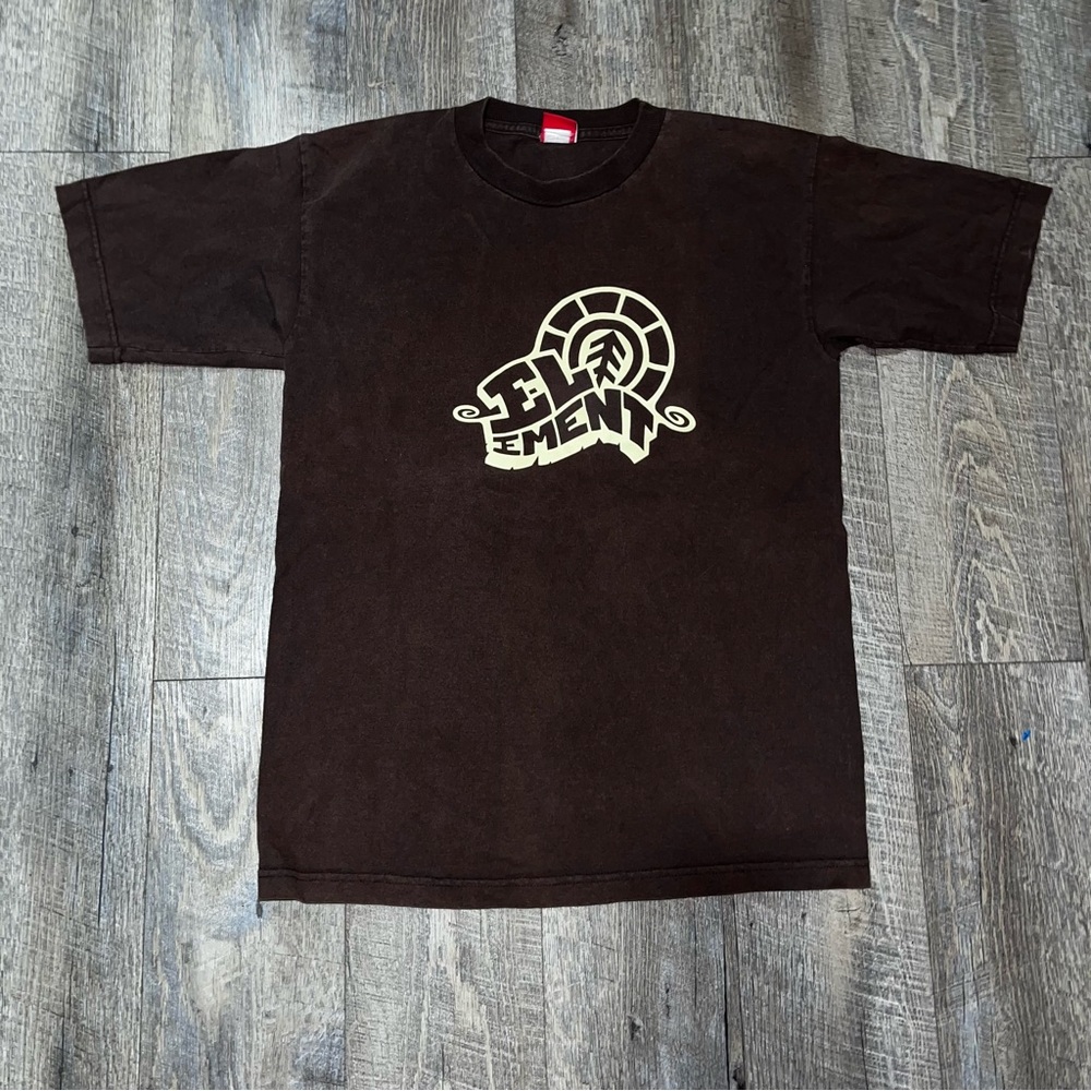 Vintage Y2K Element Skater Shirt Size‎ Small Brown Skate Surf VTG Rare Punk